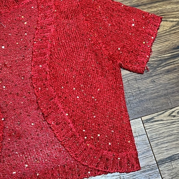 Rue 21 Sparkly Cropped Cardigan Size Xl - Picture 5 of 9